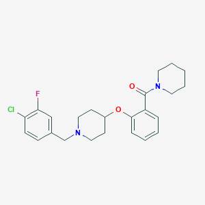 molecular formula C24H28ClFN2O2 B5216513 1-(4-chloro-3-fluorobenzyl)-4-[2-(1-piperidinylcarbonyl)phenoxy]piperidine 