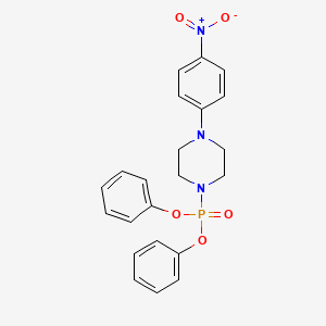molecular formula C22H22N3O5P B5216521 diphenyl [4-(4-nitrophenyl)-1-piperazinyl]phosphonate 