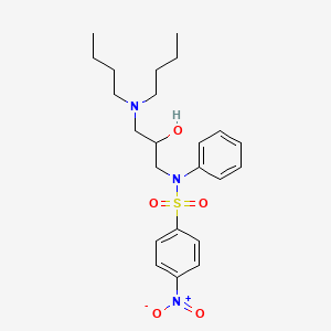 molecular formula C23H33N3O5S B5216529 N-[3-(dibutylamino)-2-hydroxypropyl]-4-nitro-N-phenylbenzenesulfonamide 