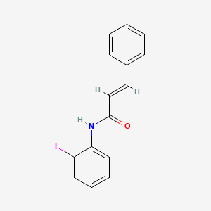 molecular formula C15H12INO B5216553 N-(2-碘苯基)-3-苯基丙烯酰胺 