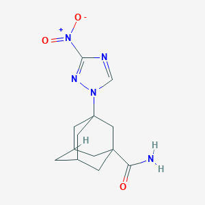 molecular formula C13H17N5O3 B5216563 3-(3-nitro-1H-1,2,4-triazol-1-yl)-1-adamantanecarboxamide 