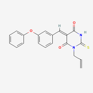 molecular formula C20H16N2O3S B5216564 1-allyl-5-(3-phenoxybenzylidene)-2-thioxodihydro-4,6(1H,5H)-pyrimidinedione 