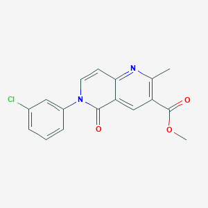 molecular formula C17H13ClN2O3 B5216586 methyl 6-(3-chlorophenyl)-2-methyl-5-oxo-5,6-dihydro-1,6-naphthyridine-3-carboxylate 