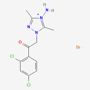molecular formula C12H13BrCl2N4O B5216593 4-amino-1-[2-(2,4-dichlorophenyl)-2-oxoethyl]-3,5-dimethyl-1H-1,2,4-triazol-4-ium bromide 