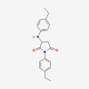 molecular formula C20H22N2O2 B5216602 1-(4-ethylphenyl)-3-[(4-ethylphenyl)amino]-2,5-pyrrolidinedione 