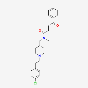 molecular formula C25H31ClN2O2 B5216627 N-({1-[2-(4-chlorophenyl)ethyl]-4-piperidinyl}methyl)-N-methyl-4-oxo-4-phenylbutanamide 