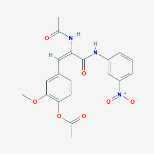molecular formula C20H19N3O7 B5216748 4-{2-(acetylamino)-3-[(3-nitrophenyl)amino]-3-oxo-1-propen-1-yl}-2-methoxyphenyl acetate 