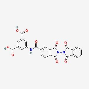 molecular formula C25H13N3O9 B5216754 5-{[(1,1',3,3'-tetraoxo-1,1',3,3'-tetrahydro-2,2'-biisoindol-5-yl)carbonyl]amino}isophthalic acid 