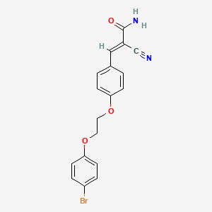 molecular formula C18H15BrN2O3 B5216761 3-{4-[2-(4-bromophenoxy)ethoxy]phenyl}-2-cyanoacrylamide 