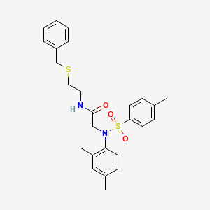 molecular formula C26H30N2O3S2 B5216838 N~1~-[2-(benzylthio)ethyl]-N~2~-(2,4-dimethylphenyl)-N~2~-[(4-methylphenyl)sulfonyl]glycinamide 