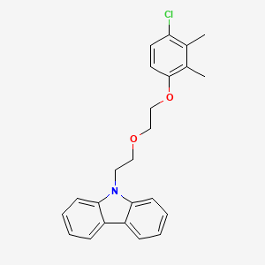 molecular formula C24H24ClNO2 B5216860 9-{2-[2-(4-chloro-2,3-dimethylphenoxy)ethoxy]ethyl}-9H-carbazole 