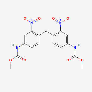 molecular formula C17H16N4O8 B5216867 dimethyl [methylenebis(3-nitro-4,1-phenylene)]biscarbamate 