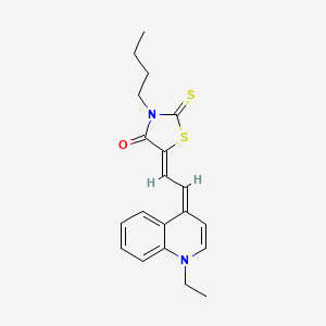 molecular formula C20H22N2OS2 B5216875 3-butyl-5-[2-(1-ethyl-4(1H)-quinolinylidene)ethylidene]-2-thioxo-1,3-thiazolidin-4-one 