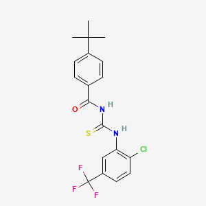 molecular formula C19H18ClF3N2OS B5216889 4-tert-butyl-N-({[2-chloro-5-(trifluoromethyl)phenyl]amino}carbonothioyl)benzamide 