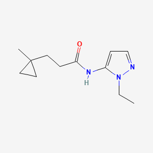 molecular formula C12H19N3O B5216912 N-(1-ethyl-1H-pyrazol-5-yl)-3-(1-methylcyclopropyl)propanamide 