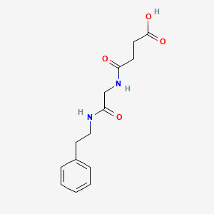 molecular formula C14H18N2O4 B5216915 4-oxo-4-({2-oxo-2-[(2-phenylethyl)amino]ethyl}amino)butanoic acid 
