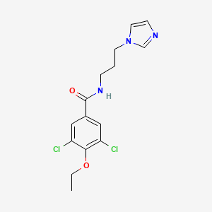 molecular formula C15H17Cl2N3O2 B5216939 3,5-dichloro-4-ethoxy-N-[3-(1H-imidazol-1-yl)propyl]benzamide 