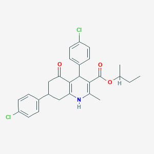 molecular formula C27H27Cl2NO3 B5216982 sec-butyl 4,7-bis(4-chlorophenyl)-2-methyl-5-oxo-1,4,5,6,7,8-hexahydro-3-quinolinecarboxylate CAS No. 5708-31-6