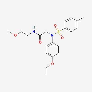 molecular formula C20H26N2O5S B5216988 N~2~-(4-ethoxyphenyl)-N~1~-(2-methoxyethyl)-N~2~-[(4-methylphenyl)sulfonyl]glycinamide 