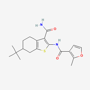 molecular formula C19H24N2O3S B5216995 N-[3-(aminocarbonyl)-6-tert-butyl-4,5,6,7-tetrahydro-1-benzothien-2-yl]-2-methyl-3-furamide 