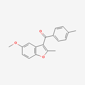 molecular formula C18H16O3 B5217002 (5-methoxy-2-methyl-1-benzofuran-3-yl)(4-methylphenyl)methanone 