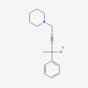 molecular formula C16H21NO B5217016 2-phenyl-5-(1-piperidinyl)-3-pentyn-2-ol 