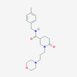 molecular formula C21H31N3O3 B5217028 N-(4-methylbenzyl)-1-[3-(4-morpholinyl)propyl]-6-oxo-3-piperidinecarboxamide 