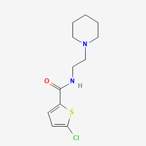 molecular formula C12H17ClN2OS B5217039 5-chloro-N-[2-(1-piperidinyl)ethyl]-2-thiophenecarboxamide 