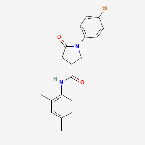 molecular formula C19H19BrN2O2 B5217047 1-(4-bromophenyl)-N-(2,4-dimethylphenyl)-5-oxo-3-pyrrolidinecarboxamide CAS No. 6053-12-9