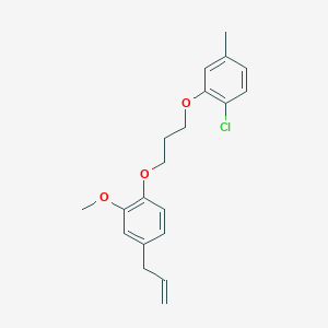 molecular formula C20H23ClO3 B5217065 4-allyl-1-[3-(2-chloro-5-methylphenoxy)propoxy]-2-methoxybenzene 