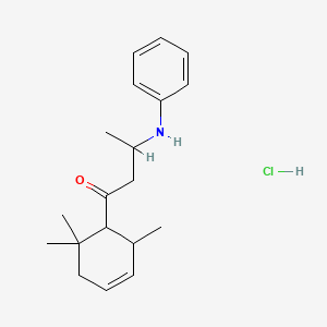molecular formula C19H28ClNO B5217075 3-anilino-1-(2,6,6-trimethyl-3-cyclohexen-1-yl)-1-butanone hydrochloride 