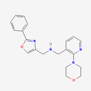 molecular formula C20H22N4O2 B5217088 1-[2-(4-morpholinyl)-3-pyridinyl]-N-[(2-phenyl-1,3-oxazol-4-yl)methyl]methanamine 