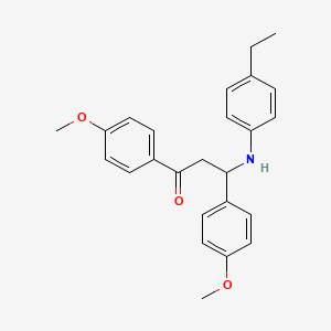 3-[(4-ethylphenyl)amino]-1,3-bis(4-methoxyphenyl)-1-propanone