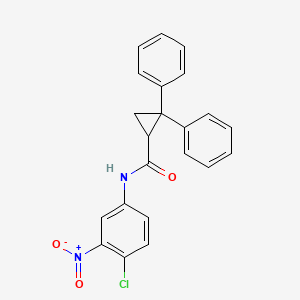 molecular formula C22H17ClN2O3 B5217100 N-(4-chloro-3-nitrophenyl)-2,2-diphenylcyclopropanecarboxamide 
