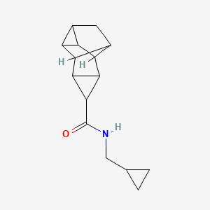 molecular formula C15H19NO B5217109 N-(cyclopropylmethyl)pentacyclo[4.4.0.0~2,4~.0~3,7~.0~8,10~]decane-9-carboxamide 