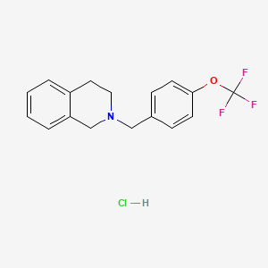 molecular formula C17H17ClF3NO B5217119 2-[4-(trifluoromethoxy)benzyl]-1,2,3,4-tetrahydroisoquinoline hydrochloride 
