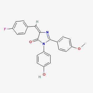 5-(4-fluorobenzylidene)-3-(4-hydroxyphenyl)-2-(4-methoxyphenyl)-3,5-dihydro-4H-imidazol-4-one