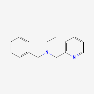 molecular formula C15H18N2 B5217140 N-benzyl-N-(2-pyridinylmethyl)ethanamine 