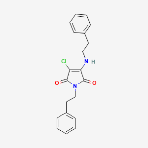 molecular formula C20H19ClN2O2 B5217153 3-chloro-1-(2-phenylethyl)-4-[(2-phenylethyl)amino]-1H-pyrrole-2,5-dione 