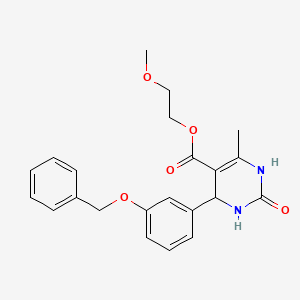 2-methoxyethyl 4-[3-(benzyloxy)phenyl]-6-methyl-2-oxo-1,2,3,4-tetrahydro-5-pyrimidinecarboxylate