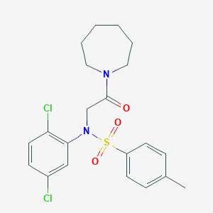 molecular formula C21H24Cl2N2O3S B5217162 N-[2-(1-azepanyl)-2-oxoethyl]-N-(2,5-dichlorophenyl)-4-methylbenzenesulfonamide 