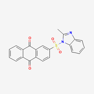 2-[(2-methyl-1H-benzimidazol-1-yl)sulfonyl]anthra-9,10-quinone