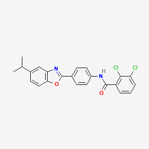 molecular formula C23H18Cl2N2O2 B5217202 2,3-dichloro-N-[4-(5-isopropyl-1,3-benzoxazol-2-yl)phenyl]benzamide 