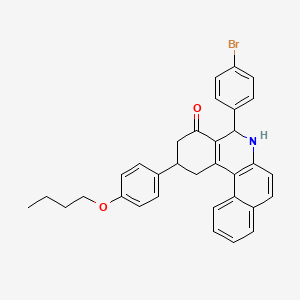 molecular formula C33H30BrNO2 B5217205 5-(4-bromophenyl)-2-(4-butoxyphenyl)-2,3,5,6-tetrahydrobenzo[a]phenanthridin-4(1H)-one 
