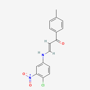 molecular formula C16H13ClN2O3 B5217211 3-[(4-chloro-3-nitrophenyl)amino]-1-(4-methylphenyl)-2-propen-1-one 