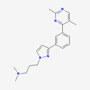 molecular formula C20H25N5 B5217219 (3-{3-[3-(2,5-dimethyl-4-pyrimidinyl)phenyl]-1H-pyrazol-1-yl}propyl)dimethylamine 