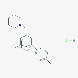 molecular formula C23H34ClN B5217257 1-{[3-(4-methylphenyl)-1-adamantyl]methyl}piperidine hydrochloride 