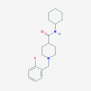 molecular formula C19H27FN2O B5217273 N-cyclohexyl-1-(2-fluorobenzyl)-4-piperidinecarboxamide 