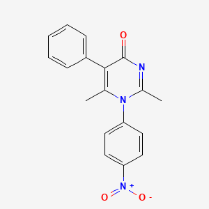 molecular formula C18H15N3O3 B5217281 2,6-dimethyl-1-(4-nitrophenyl)-5-phenyl-4(1H)-pyrimidinone 