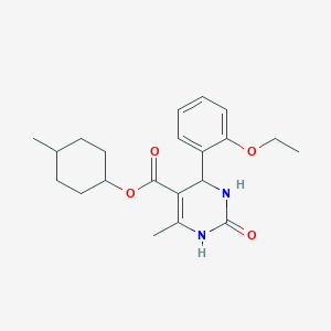 molecular formula C21H28N2O4 B5217312 4-methylcyclohexyl 4-(2-ethoxyphenyl)-6-methyl-2-oxo-1,2,3,4-tetrahydro-5-pyrimidinecarboxylate 